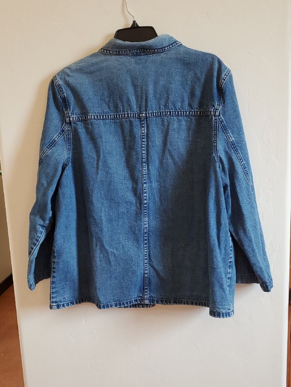 Talbots Mid-Blue Denim Shacket Jacket XL - Picture 6 of 9